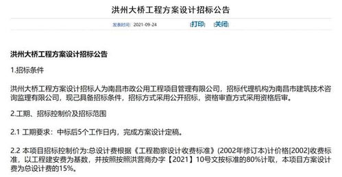 南昌洪州大橋方案設(shè)計(jì)招標(biāo) 5天定稿的極限挑戰(zhàn)與行業(yè)變局
